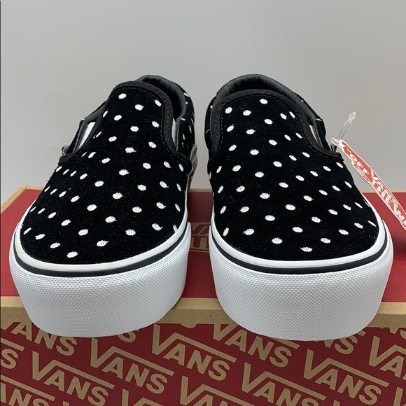 ••VANS CLASSIC SLIP ON Platform Suede Polka Dot WM - Picture 11 of 16